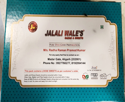parosey ke dibbey Jalali Wale Gazak's and Sweet Aligarh
